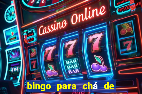 bingo para chá de bebê para imprimir grátis